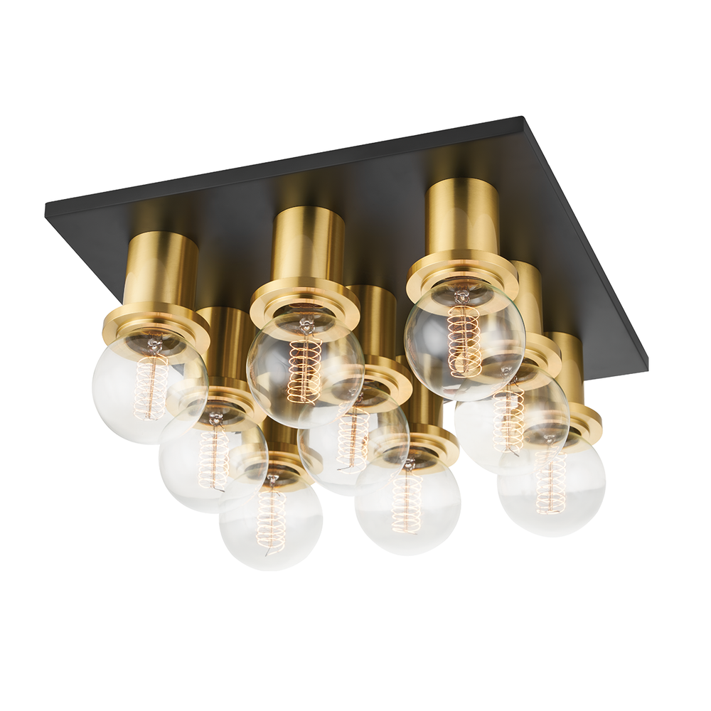 Brandi 9 Light Flush Mount-Mitzi-HVL-H526509-AGB/SBK-PendantsAged Brass-1-France and Son