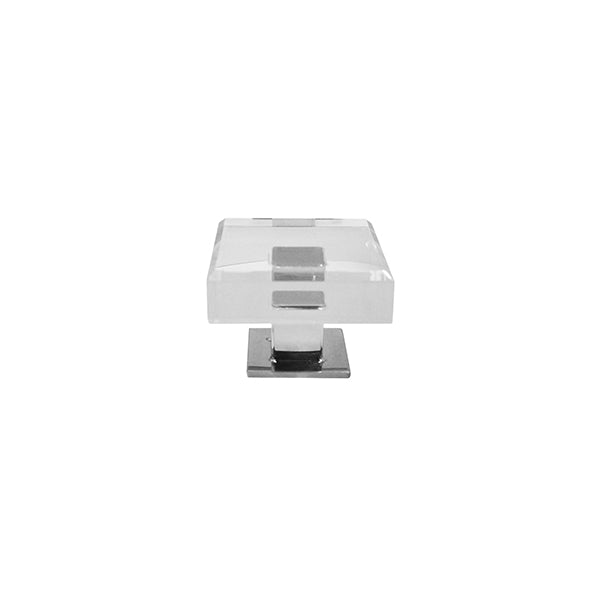 Hardware Baker - Square Acrylic And Nickel Knob