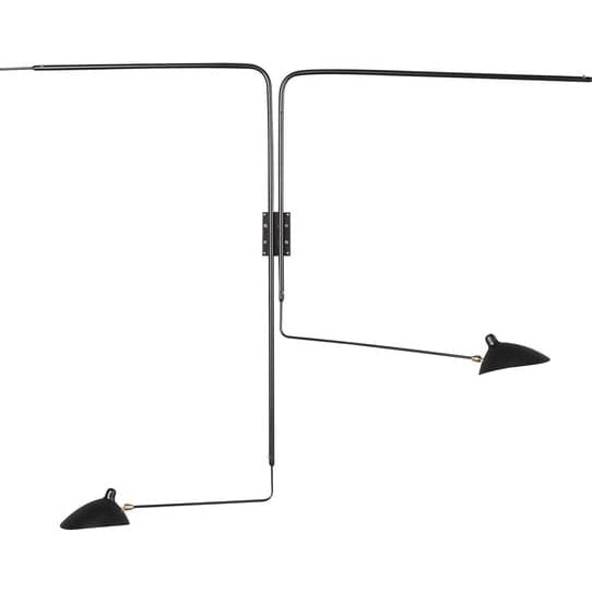 MSC-R4 Four Arm Rotating Wall Sconce - Plug-in-France & Son-LBW035BLKD-Wall Lighting-4-France and Son