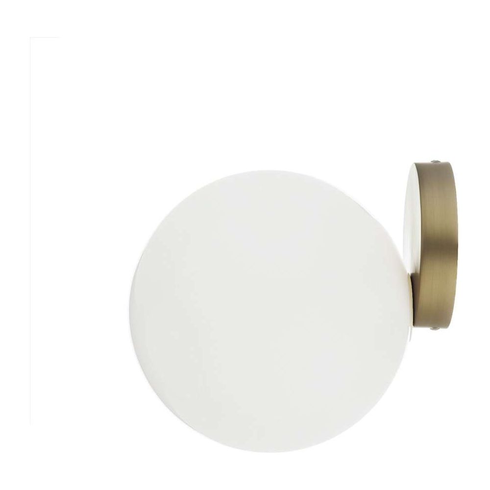 Brass Globe Wall Sconce-France & Son-LM563WBRSWHT-Wall Lighting-1-France and Son