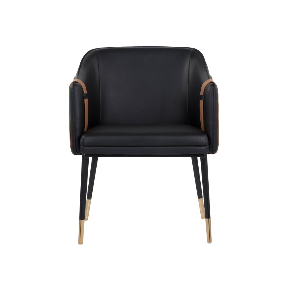 Dining Chairs Carter Dining Armchair - Napa Black / Napa Cognac