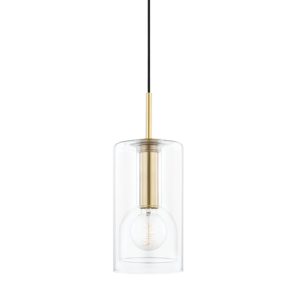 Belinda 1 Light Pendant-Mitzi-HVL-H415701A-AGB-PendantsAged Brass-6"-1-France and Son