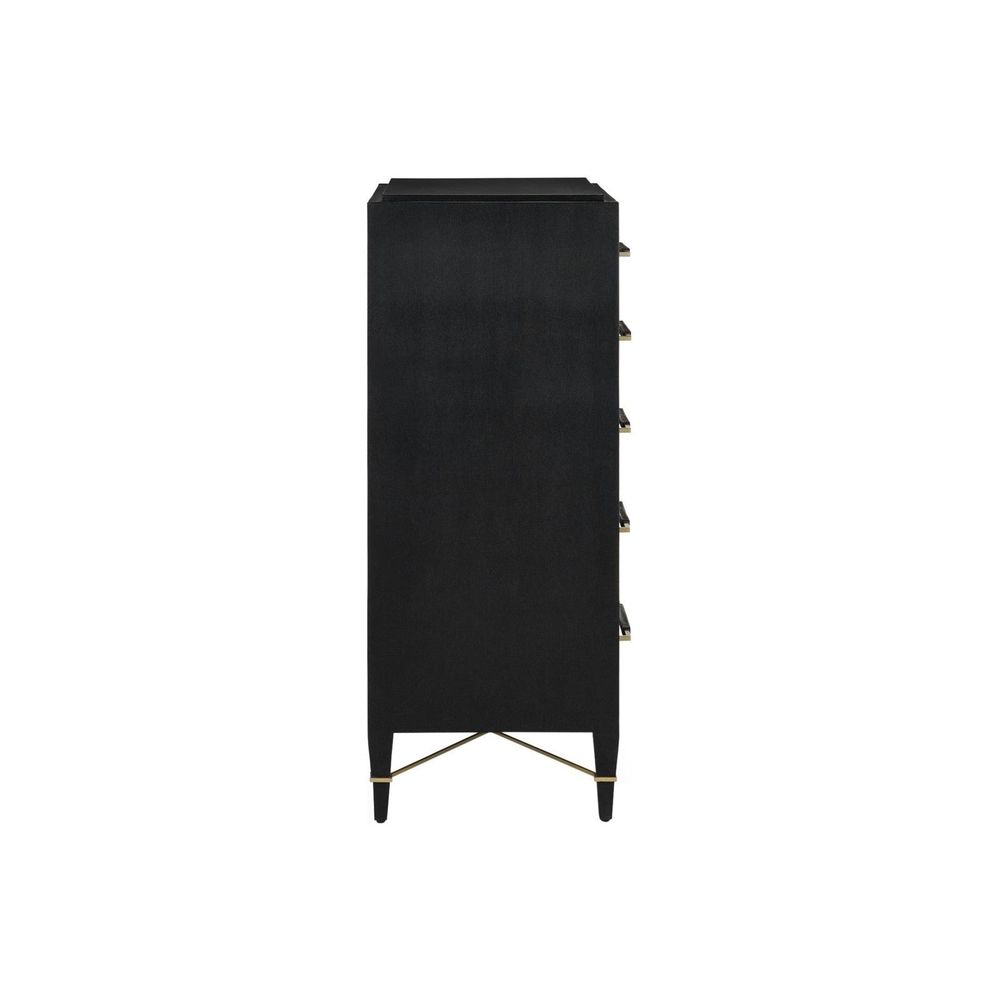 Dressers & Chests Verona Black Five-Drawer Chest