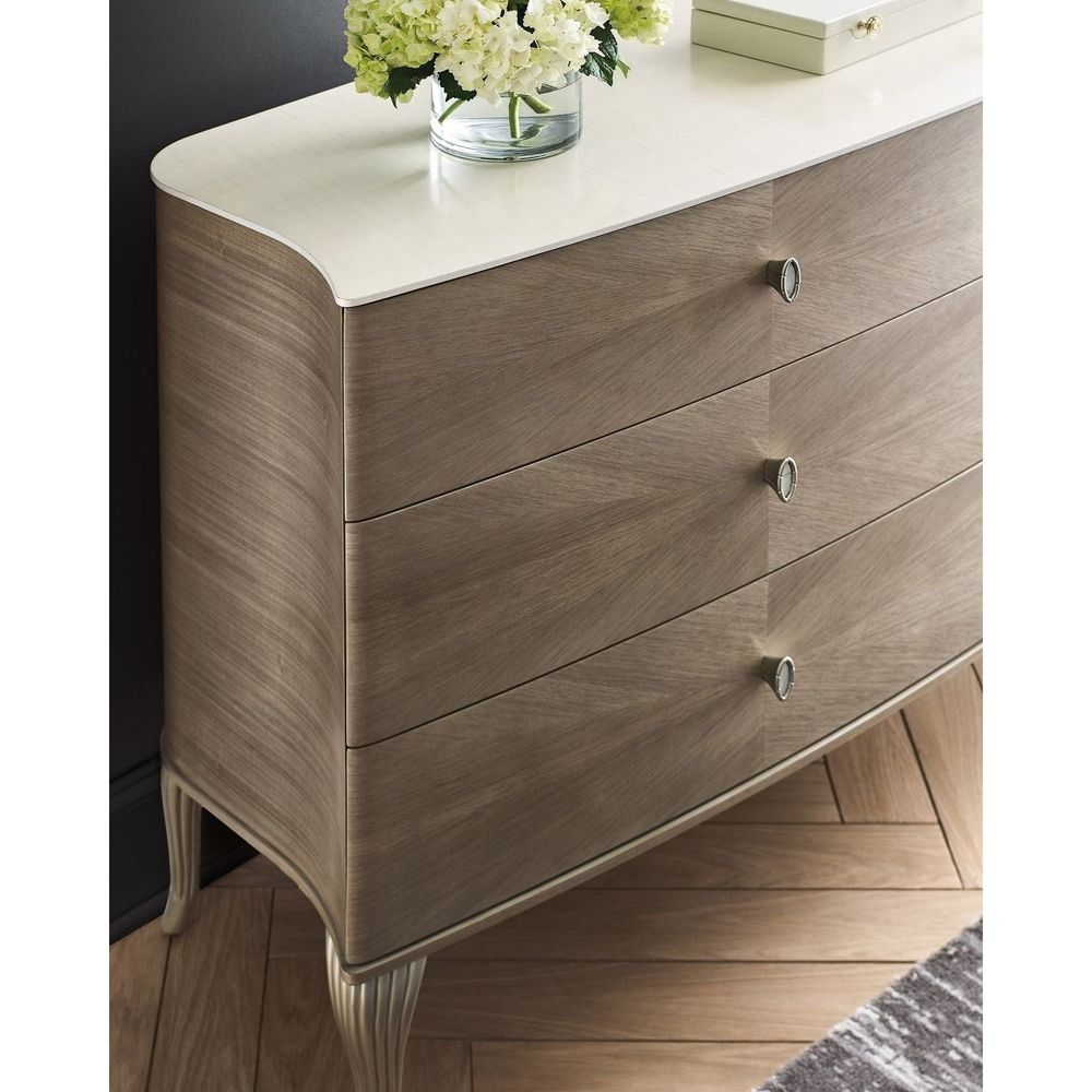 Dressers & Chests Deluxe Double Dresser - Grey, Off White