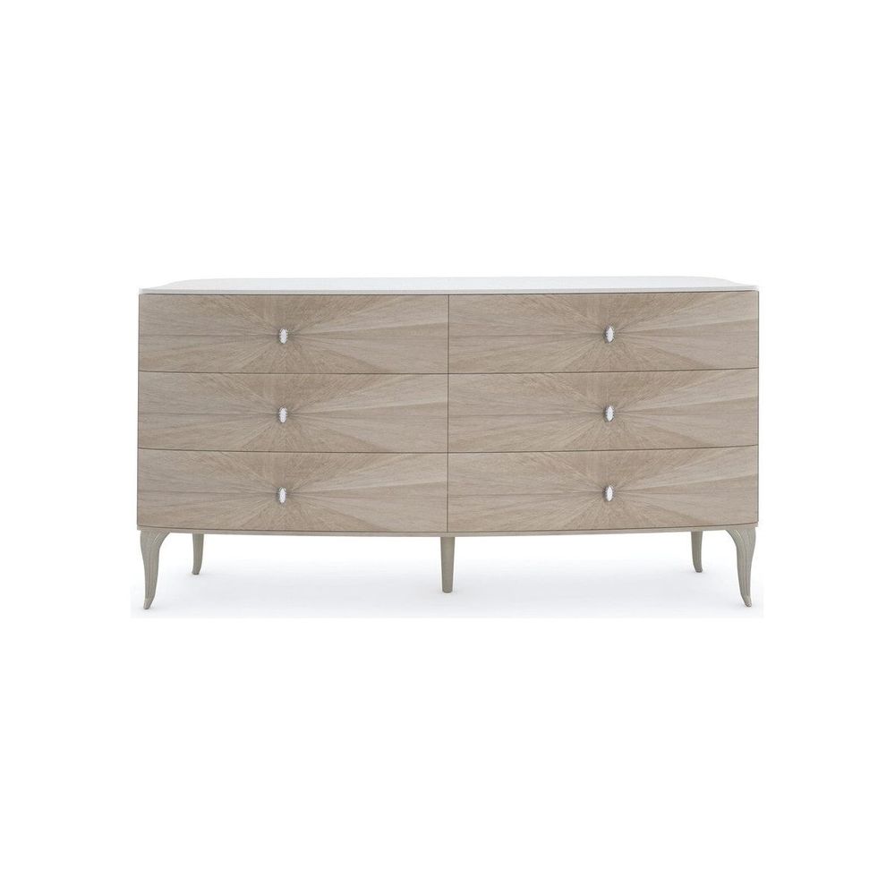 Dressers & Chests Deluxe Double Dresser - Grey, Off White