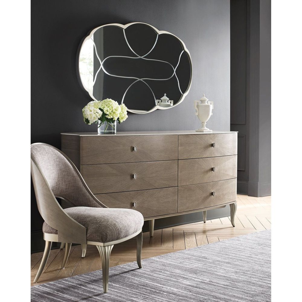 Dressers & Chests Deluxe Double Dresser - Grey, Off White