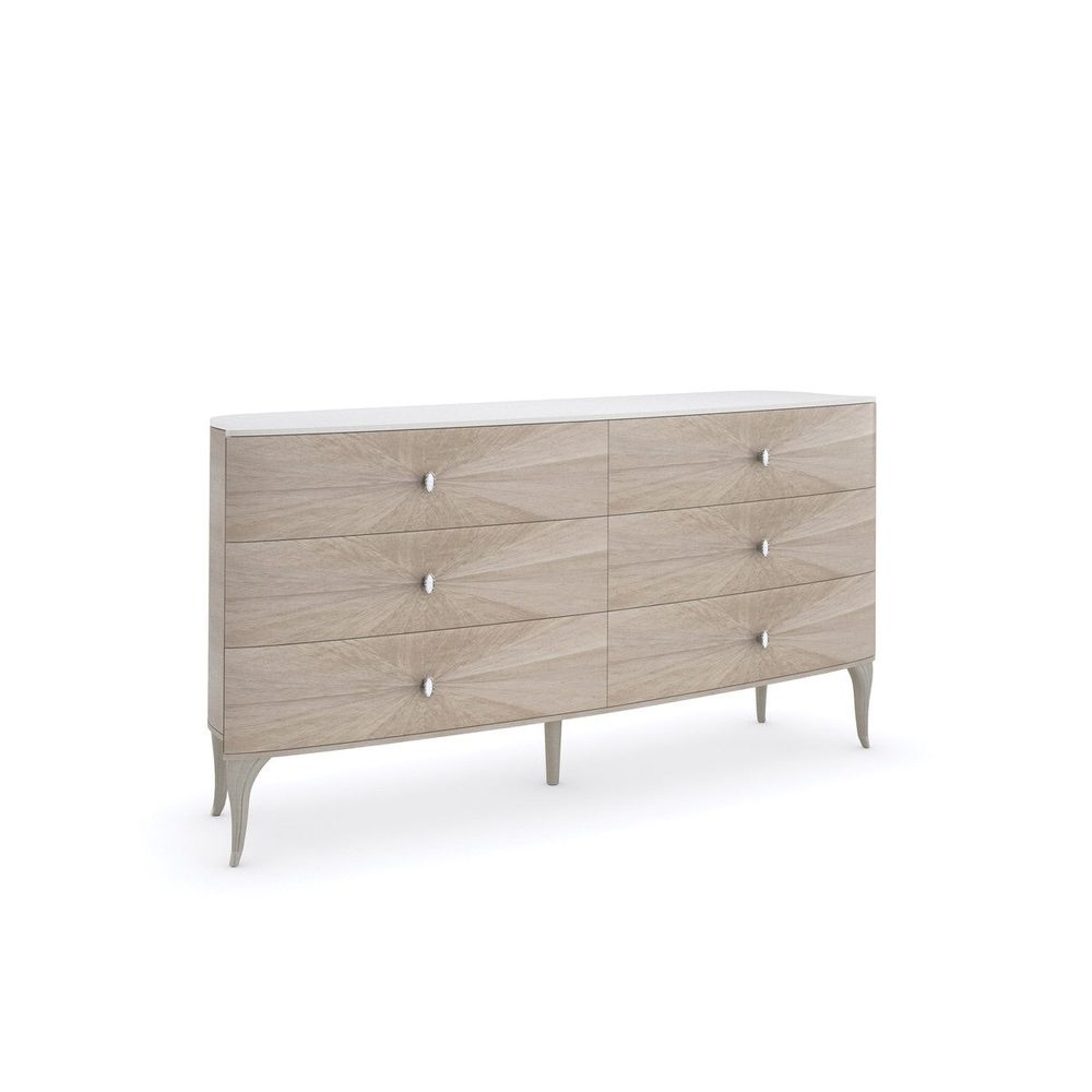 Dressers & Chests Deluxe Double Dresser - Grey, Off White