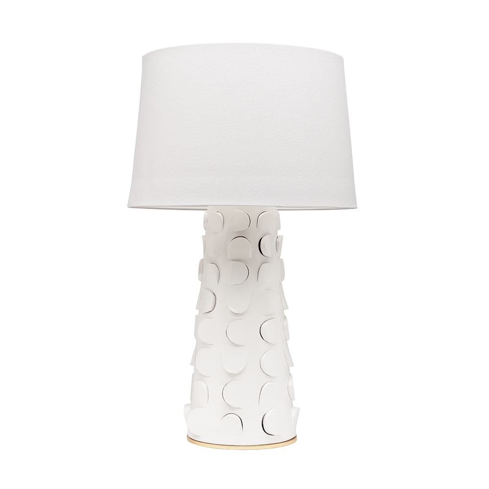 Naomi 1 Light Table Lamp-Mitzi-HVL-HL335201-WH/GL-Table LampsWhite Lustro/Gold Leaf Combo-2-France and Son