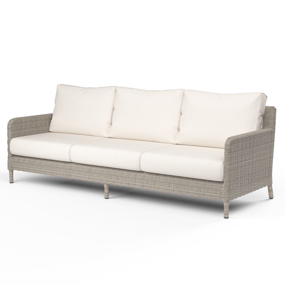 Outdoor Sofas and Sectionals Manhattan Sofa in Linen Canvas w/ Self Welt