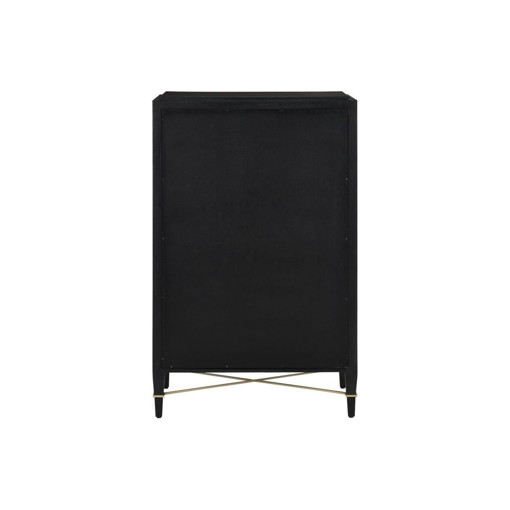Verona Black Five-Drawer Chest