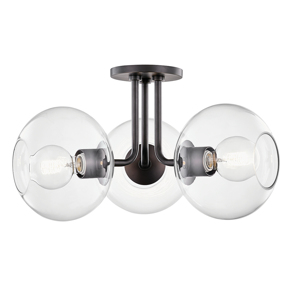 Margot 3 Light Semi Flush-Mitzi-HVL-H270603-OB-Flush MountsOld Bronze-4-France and Son
