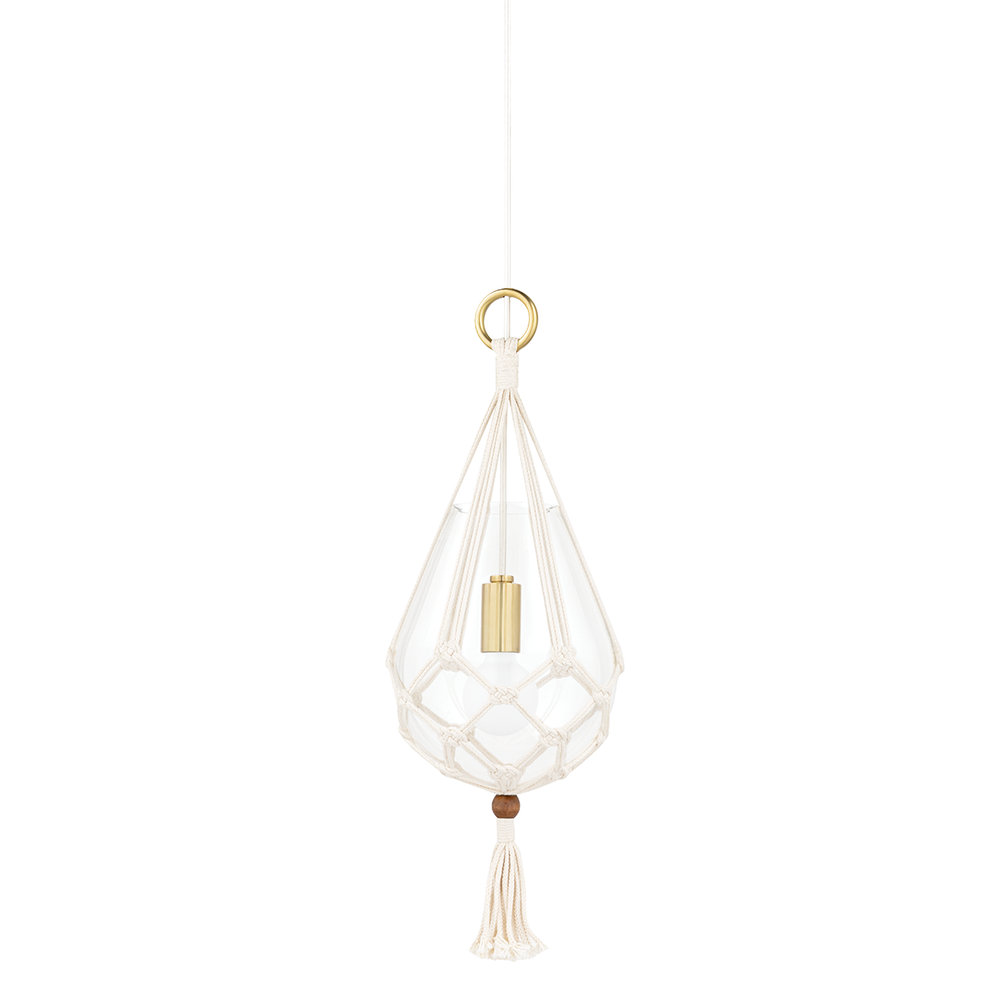 Tessa 1 Light Small Pendant-Mitzi-HVL-H411701S-AGB-Pendants-1-France and Son