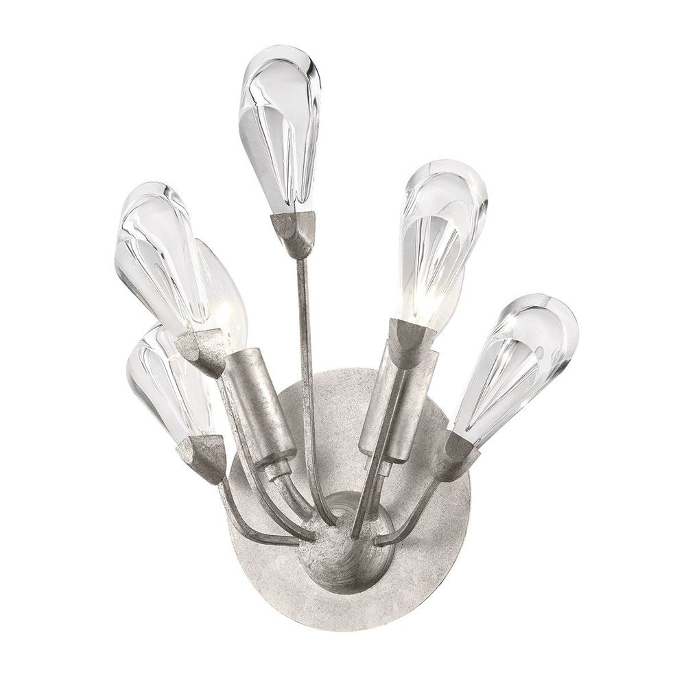 Tulip Wall Sconce-Hudson Valley-HVL-7200-SL-Wall LightingSilver Leaf-2-France and Son