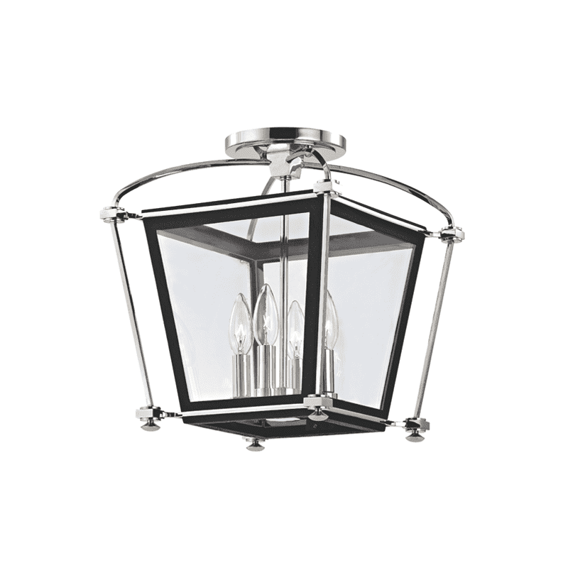 Hollis 4 Light Semi Flush-Hudson Valley-HVL-3610-PN-Flush MountsPolished Nickel-2-France and Son