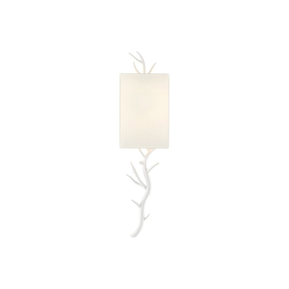 Wall Lighting Baneberry White Wall Sconce, White Shade, Left