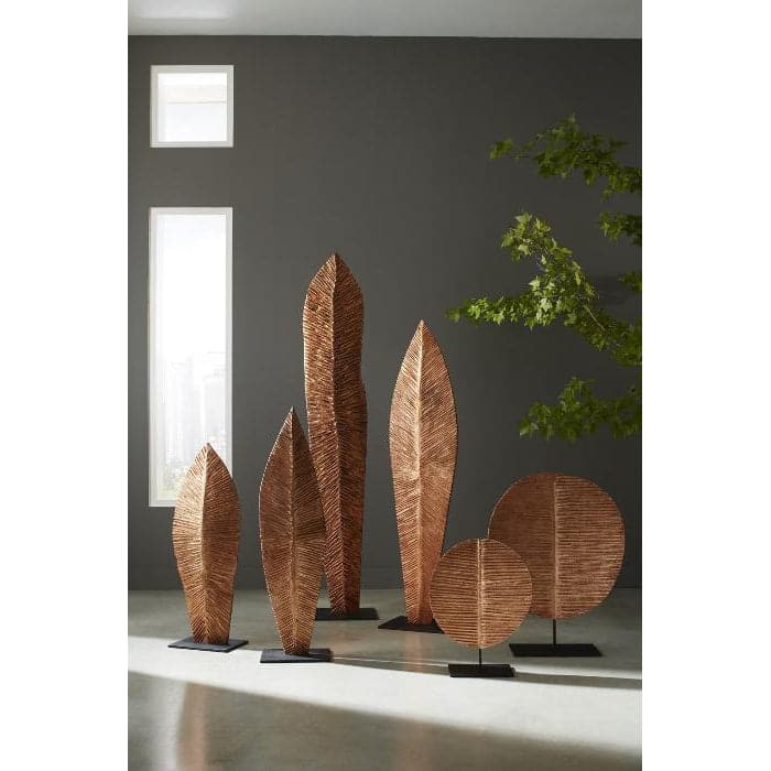 Carved Round Leaf on Metal Stand-Phillips Collection-PHIL-TH89179-DecorLarge-2-France and Son