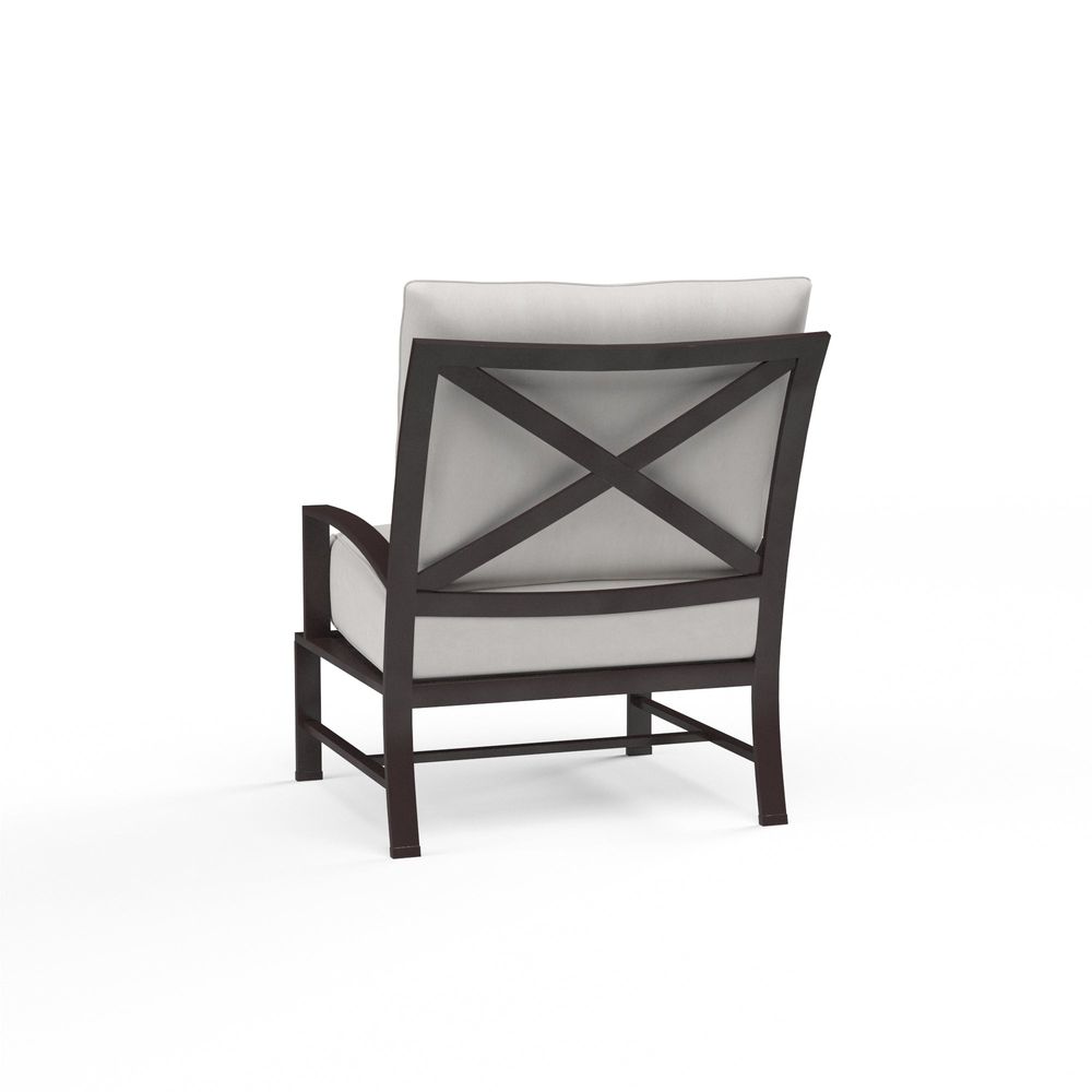 Outdoor Lounge Chairs La Jolla Club Chair in Canvas Flax w/ Self Welt
