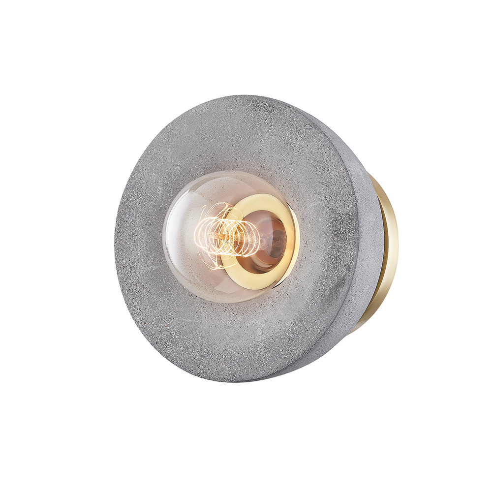 Poppy 1 Light Flush Mount-Mitzi-HVL-H400501-AGB-Flush MountsAged Brass-1-France and Son
