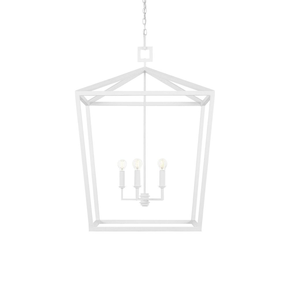 Chandeliers Denison Large White Lantern