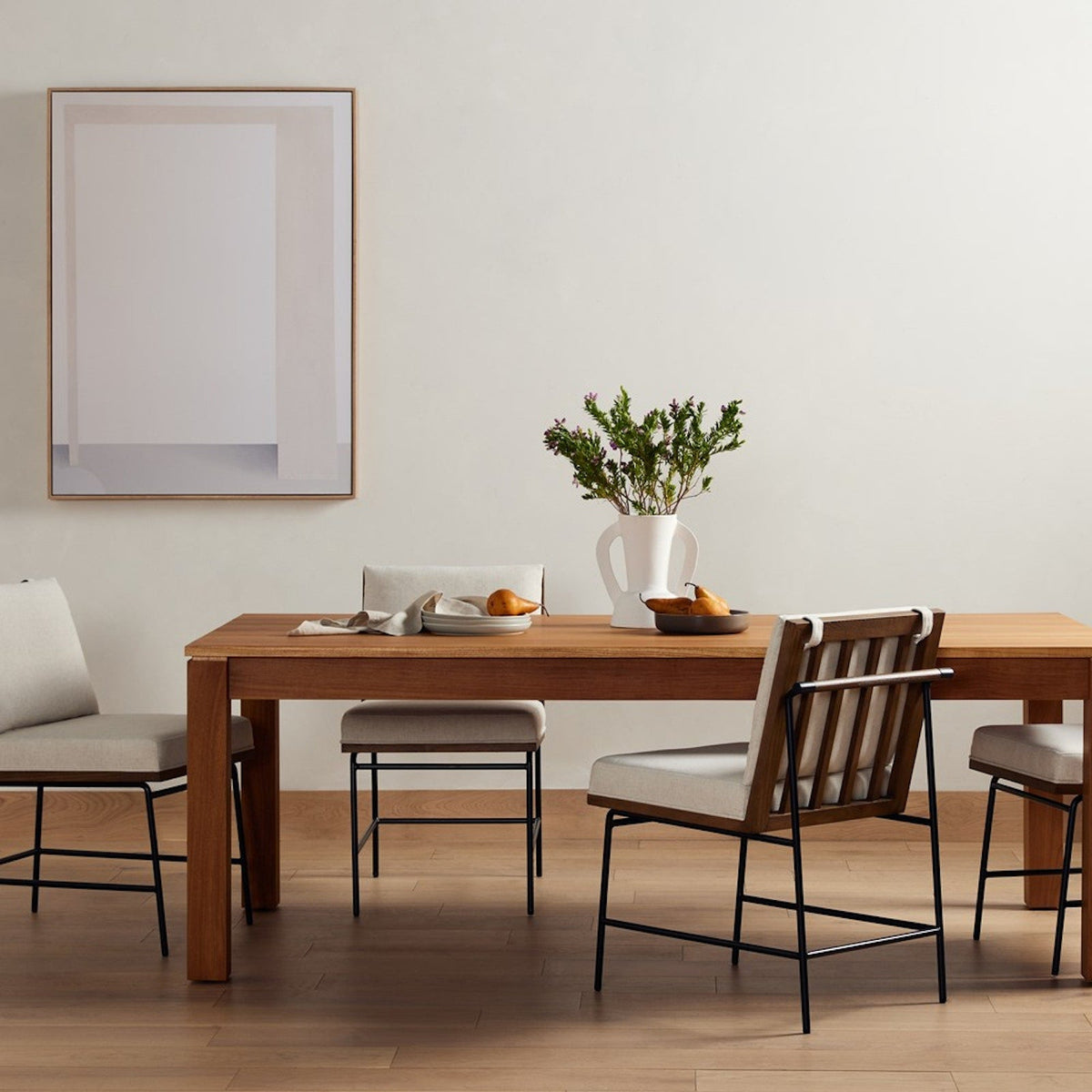 Four Hands Timur 84-inch dining table in natural teak veneer