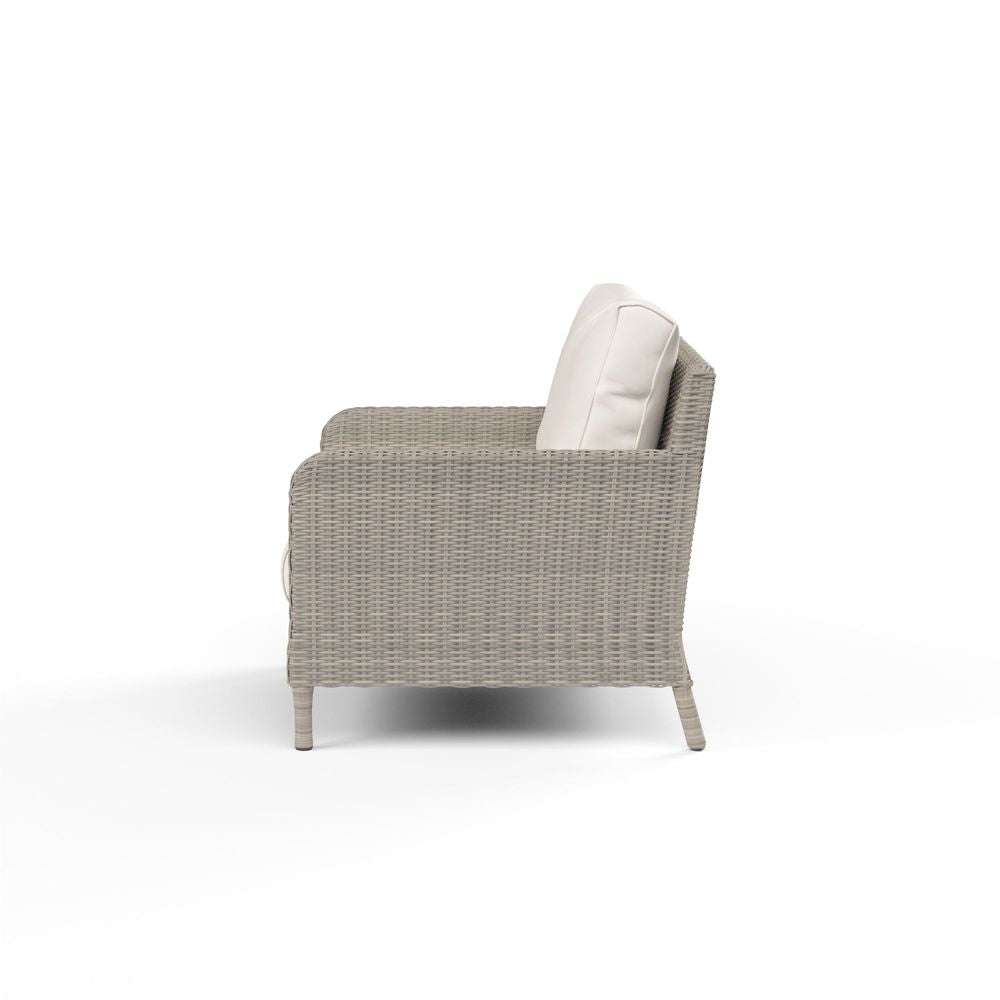 Outdoor Lounge Chairs Manhattan Club Chair in Linen Canvas w/ Self Welt