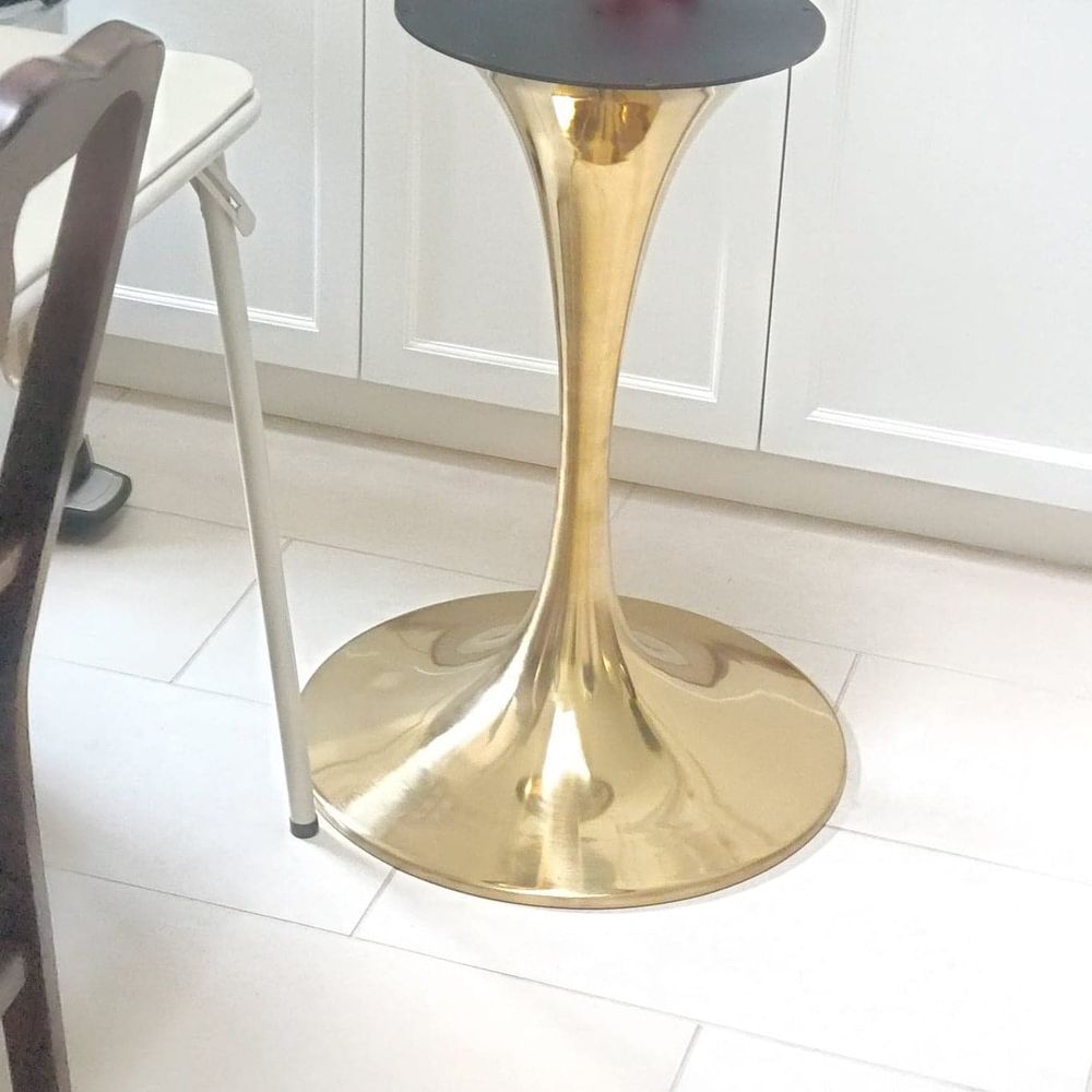 Pedestal Table Base - Gold-France & Son-FHT145BASE-Dining Tables-1-France and Son