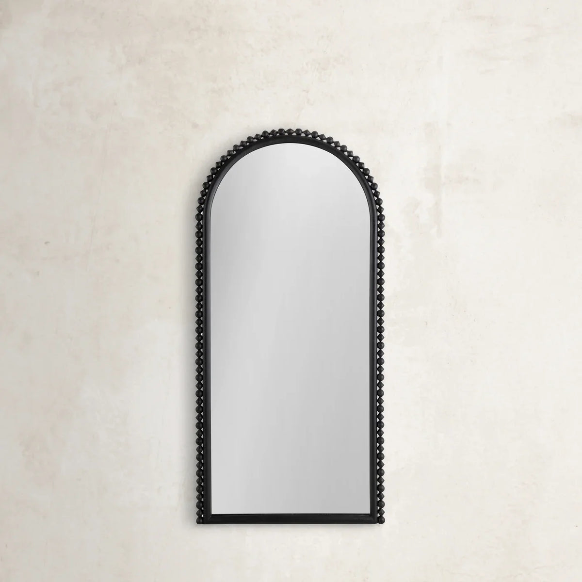Belle Arch Full-Length Mirror - Plaster Black, 79.75 in. H x 25 in. W x 1.75 in. D