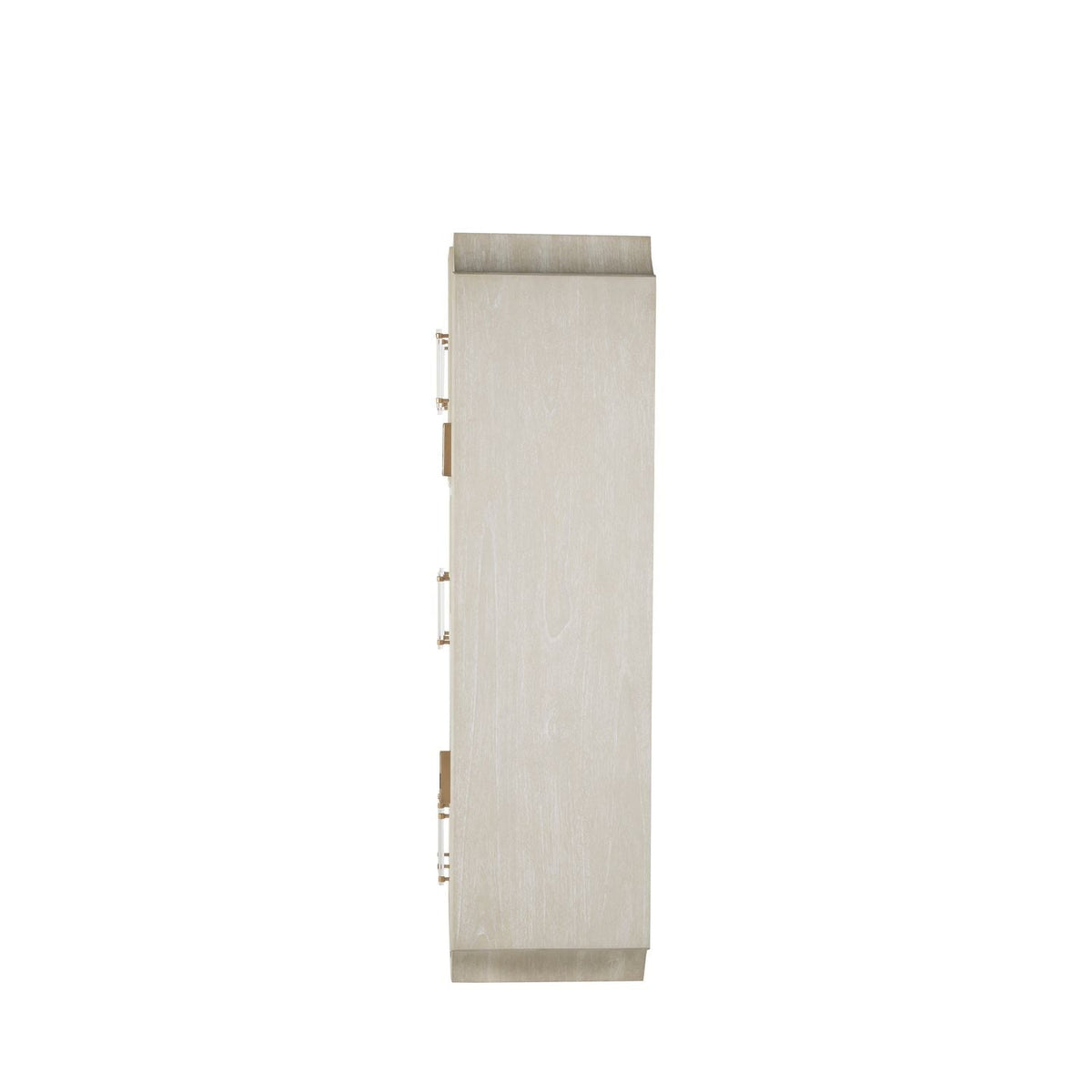 Alexandra Mahogany Dresser - 11 Drawers, Cerused White Light Gray