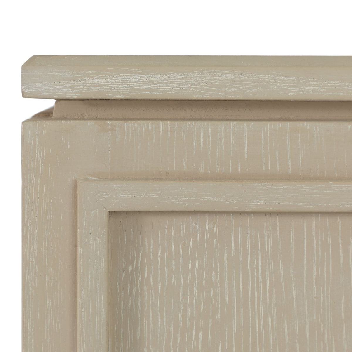 Strella Oak Wood Accent Cabinet - 2 Shelves, Cerused White