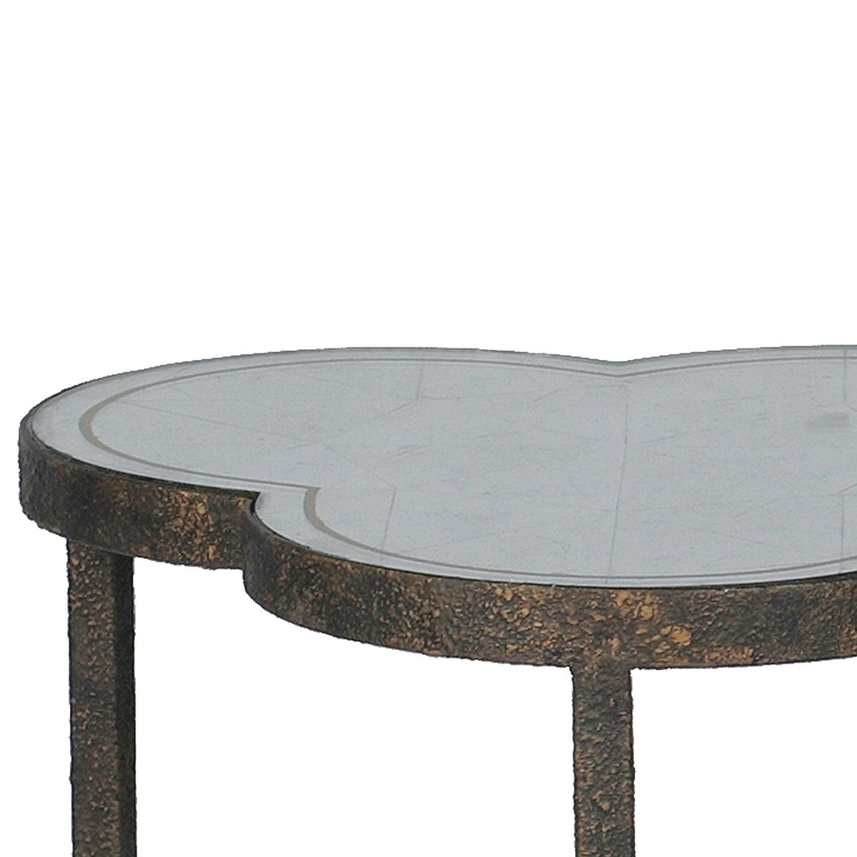 Walter Iron Trefoil Side Table - 15.5 In. W X 24.75 In. H