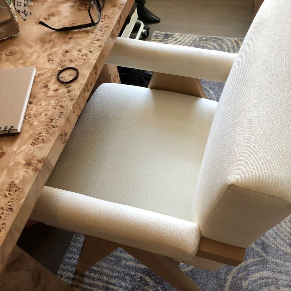 Jeanneret Dining Armchair - Upholstered-France & Son-FL1324IVORY-Dining ChairsSingle-Ivory-4-France and Son