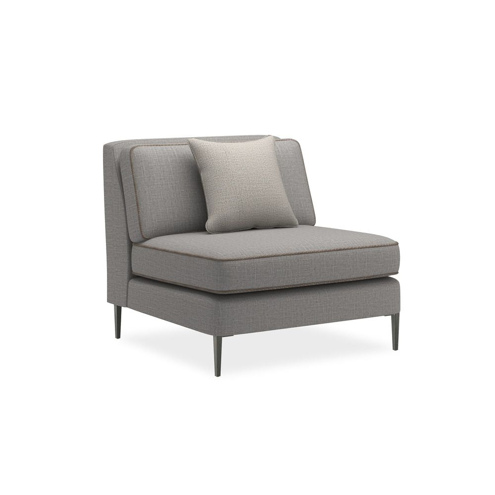 Sectionals: Parts Mashup Armless Chair - Silver