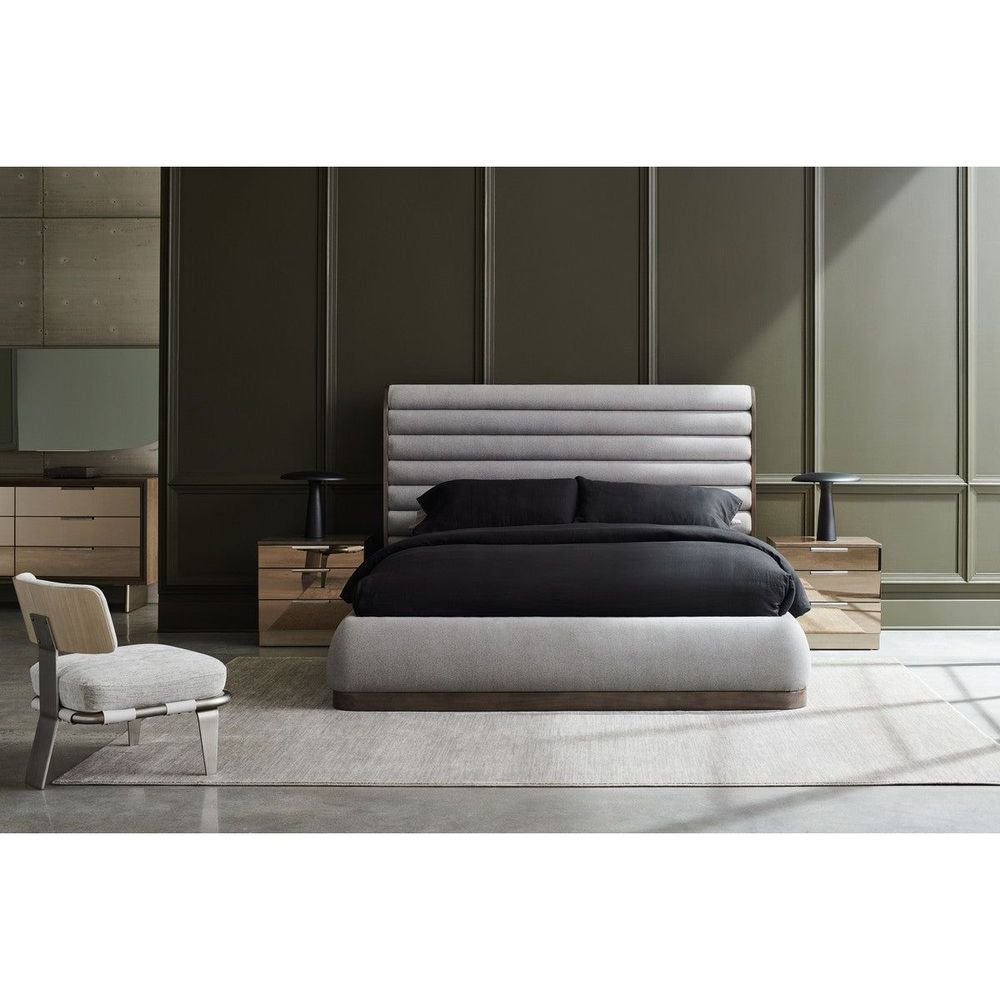 Couture Uph Panel Bed - King - Brown