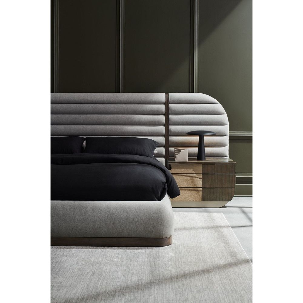 Beds Couture Uph Panel Bed - King - Brown