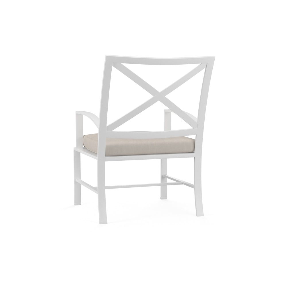 Outdoor Dining Chairs Bristol Dining Chair in Canvas Flax w/ Self Welt