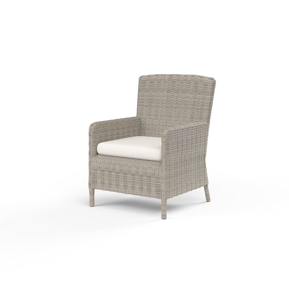 Outdoor Dining Chairs Manhattan Dining Chair in Linen Canvas w/ Self Welt