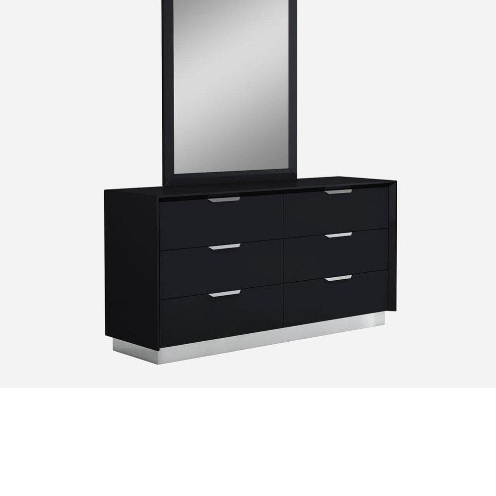 Navi Double Dresser-Whiteline Modern Living-WHITELINE-DR1354-BLK-DressersBlack-1-France and Son