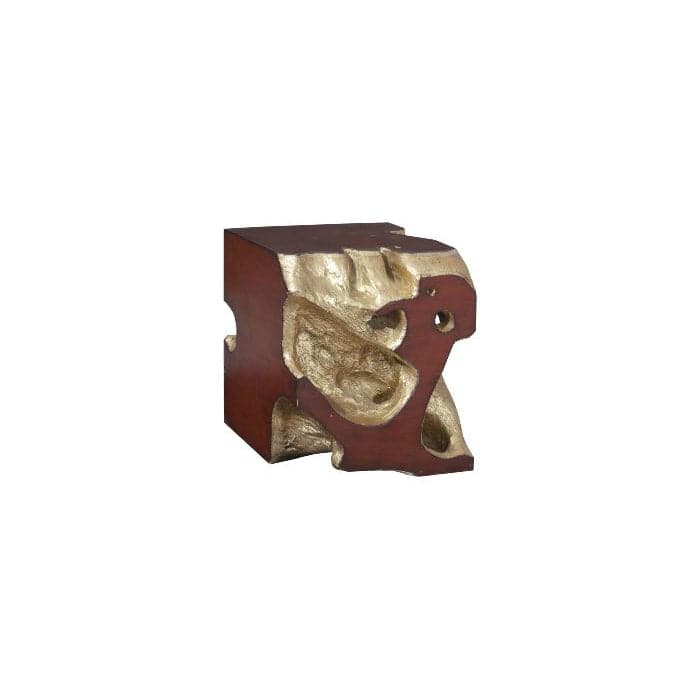 Freeform Stool-Phillips Collection-PHIL-PH62425-Stools & OttomansGold Leaf/Faux Bois-1-France and Son