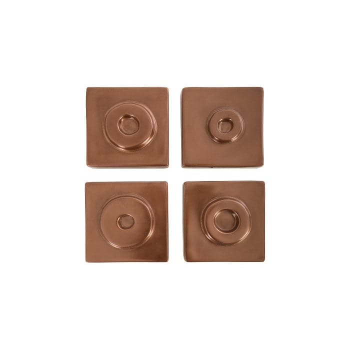 Cuadritos Wall Tiles, Set of 4, Polished Copper-Phillips Collection-PHIL-PH67740-Wall Art-1-France and Son