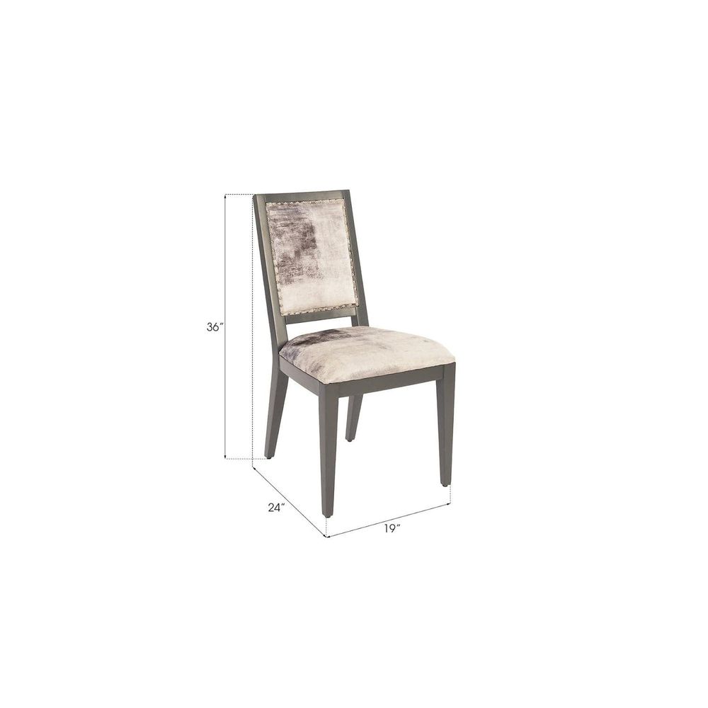 Mesmerize Dining Chair Mist Gray - Gray Wooden Legs-Phillips Collection-PHIL-PH81457-Dining Chairs-6-France and Son
