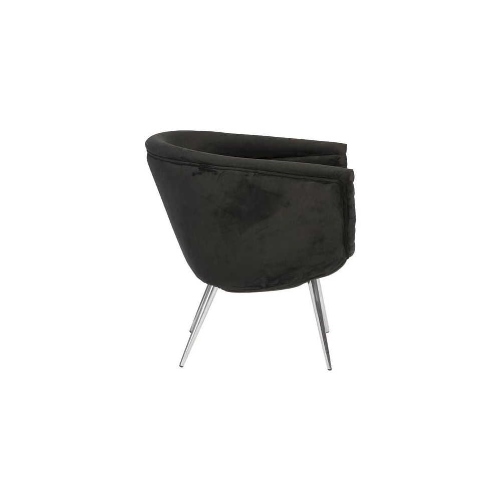 Nouveau Club Chair - Black - Stainless Steel Legs-Phillips Collection-PHIL-PH93141-Chair-3-France and Son