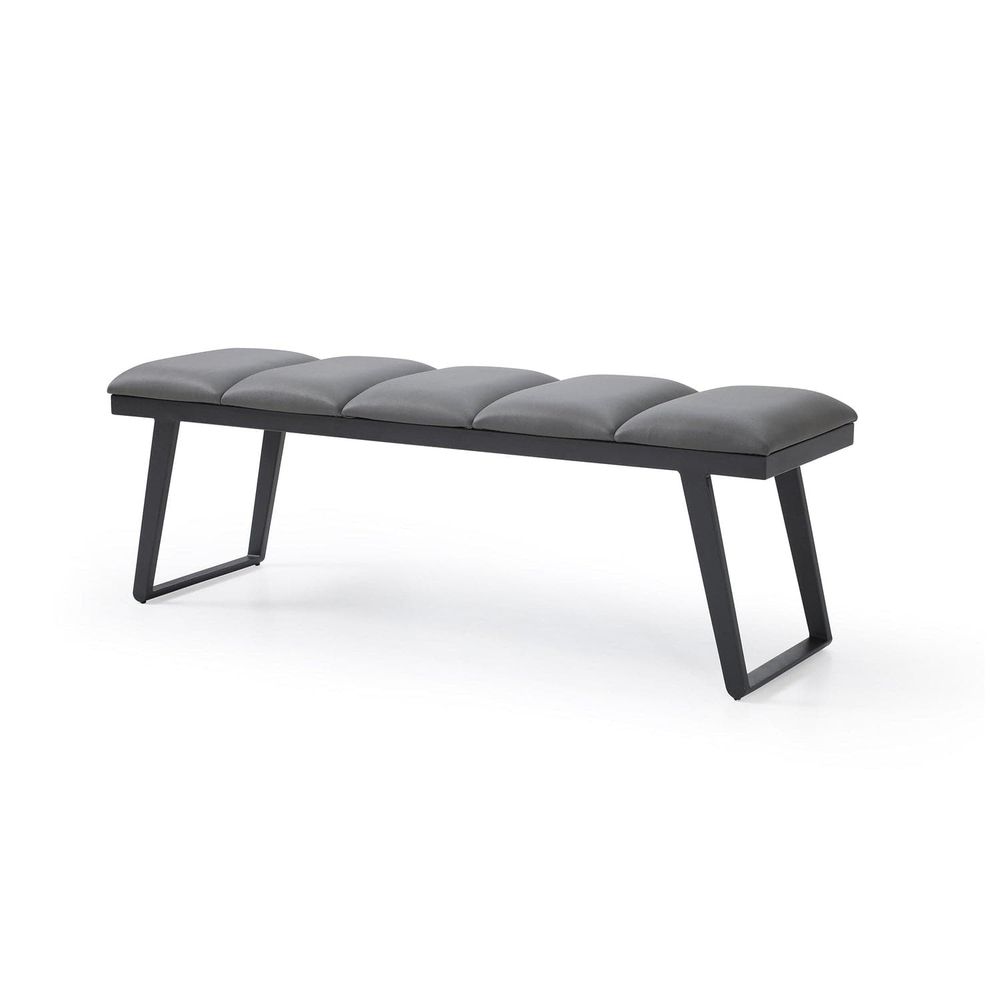 Ethan Bench-Whiteline Modern Living-WHITELINE-BN1477-DGRY-BenchesDark Gray-1-France and Son