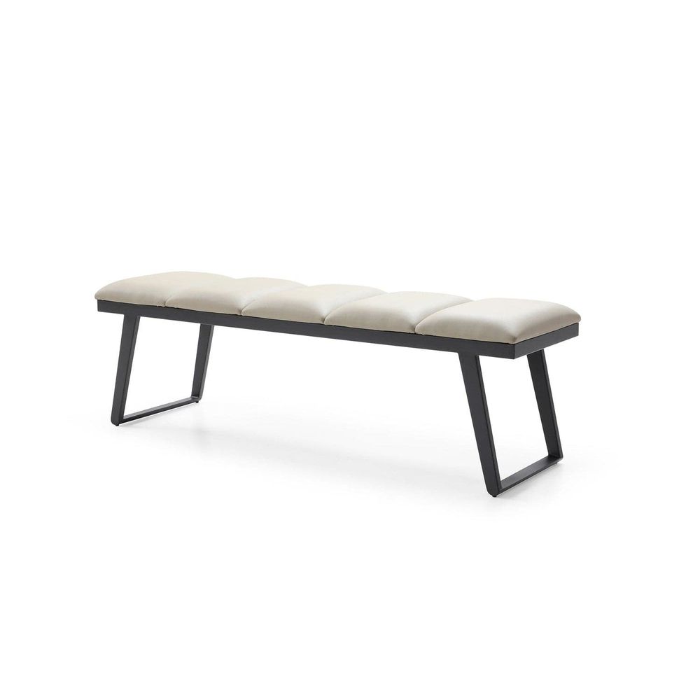 Ethan Bench-Whiteline Modern Living-WHITELINE-BN1477-LGRY-BenchesLight Gray-5-France and Son