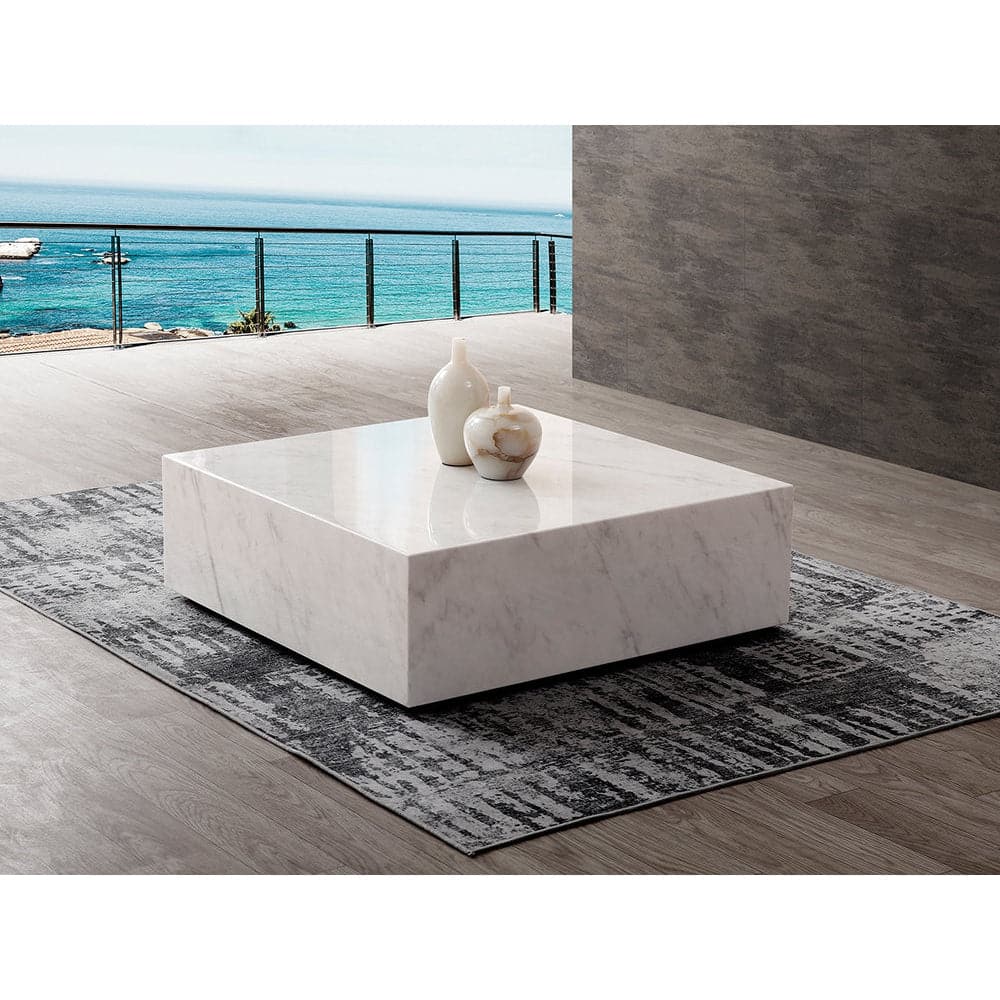 Cube Square Coffee Table-Whiteline Modern Living-WHITELINE-CT1667-WHT-Coffee TablesWhite-6-France and Son