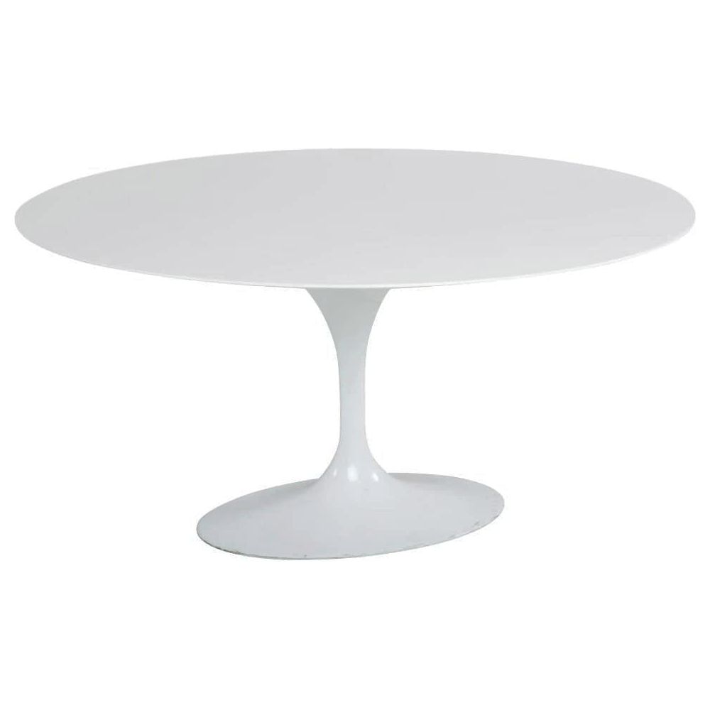 Quartz Pedestal Tulip Dining Table - Oval