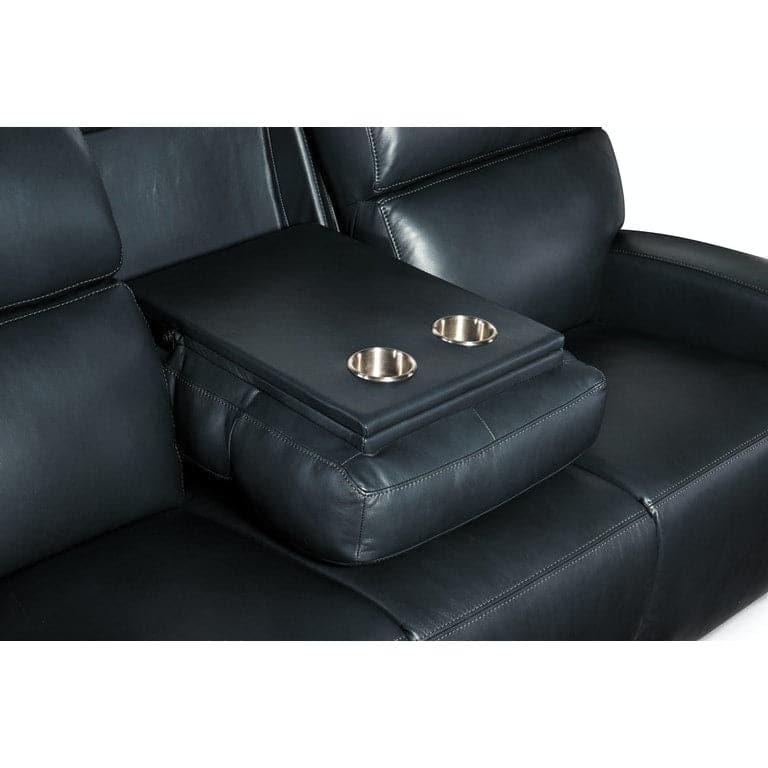 Celeste Zerog Power Sofa W/Ph & Hidden Console - Blue - Open Box