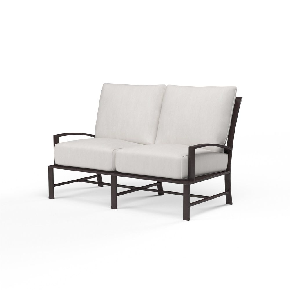 Outdoor Sofas and Sectionals La Jolla Loveseat in Canvas Flax w/ Self Welt