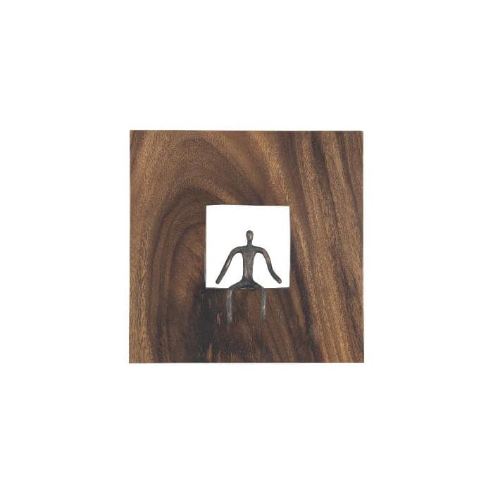 Blossom Wall Decor, shown in medium brown and dark brown with wood, metal, and wall-mounting hardware implied.