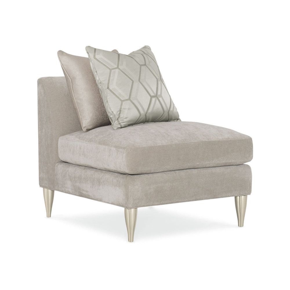 Sectionals: Parts No Worries Armless Chair - Silver