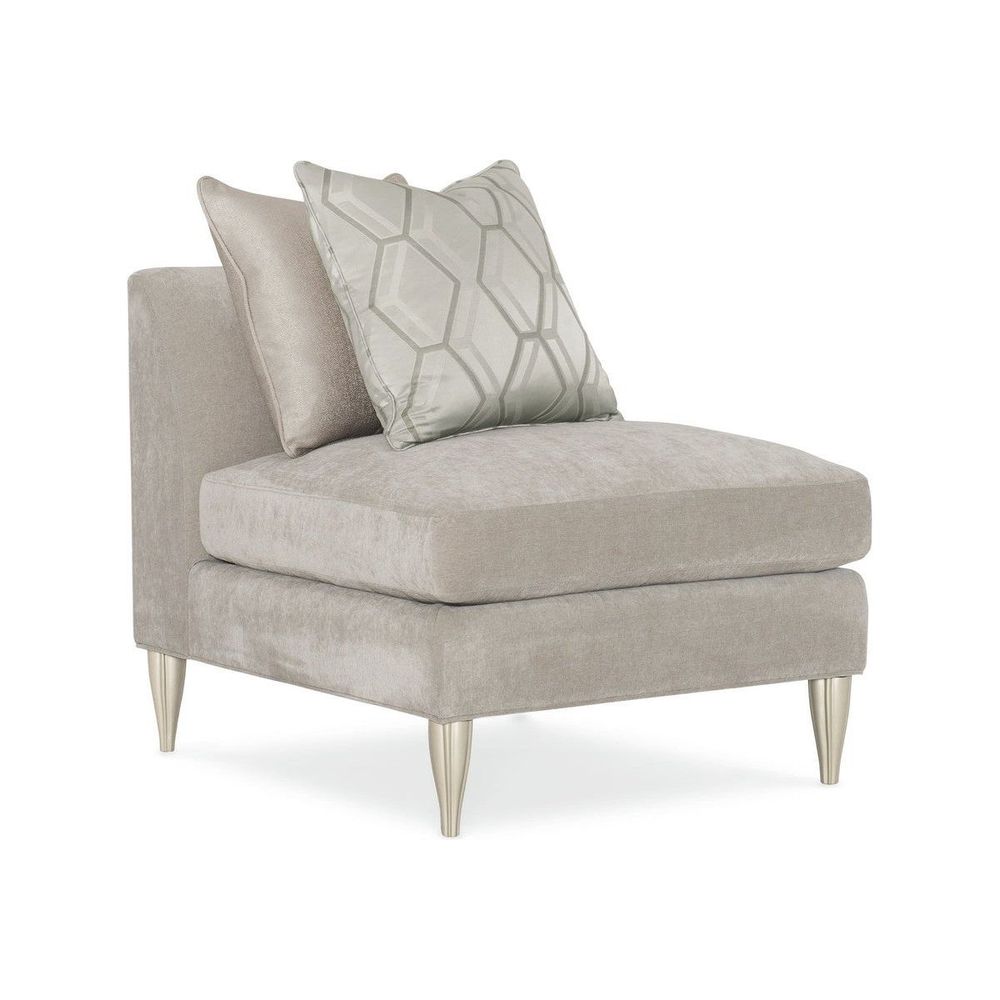 Sectionals: Parts No Worries Armless Chair - Silver